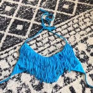 LULI FAMA: FRINGE BIKINI TOP